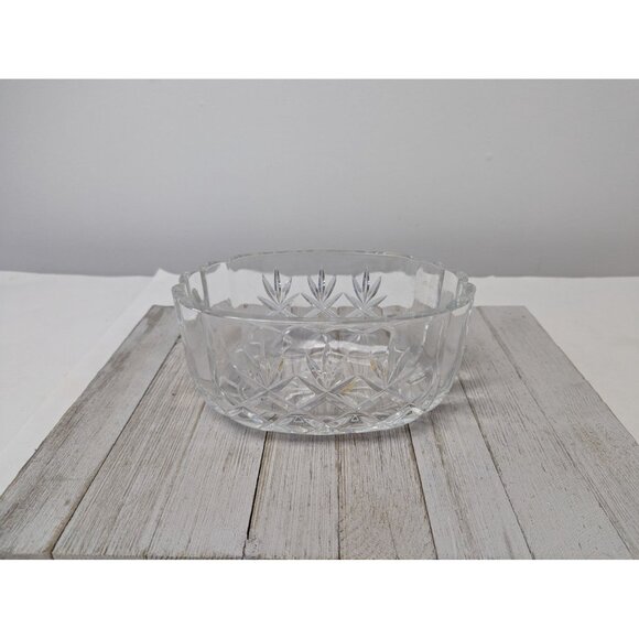 Vintage 1950's BLOCK Handmade Lead Crystal Bowl Made In Czech Republic - Picture 1 of 8